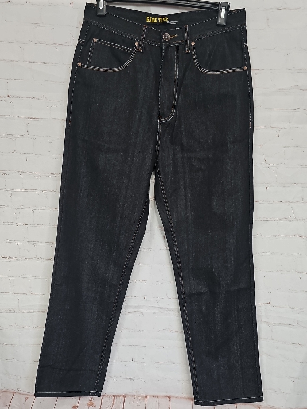 Game Time Men's Black Straight Jeans